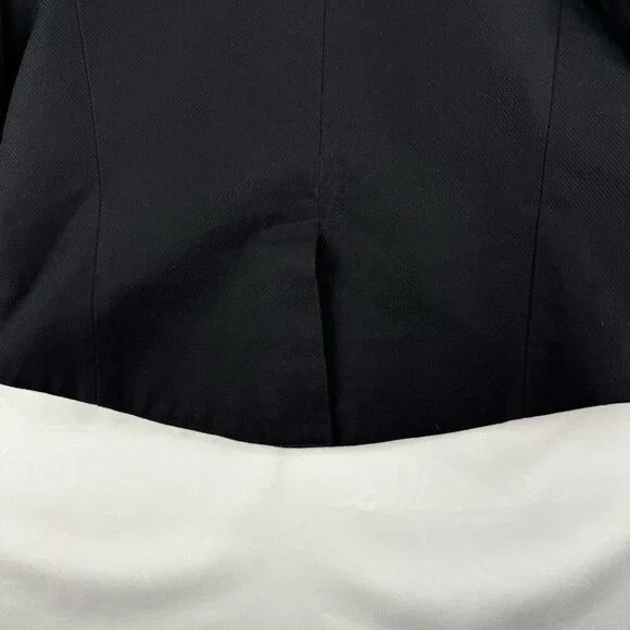 Naf Naf Military/March Band/ Dark Academia Black Blazer Sz 36/S 100% Cotton - Picture 7 of 14